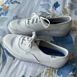 White Platform Keds Sneakers